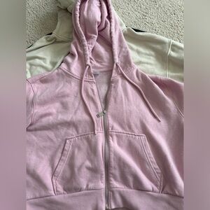 Bubblegum pink H&M cropped hoodie
